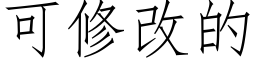 可修改的 (仿宋矢量字庫)