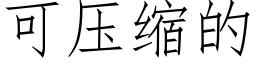 可壓縮的 (仿宋矢量字庫)