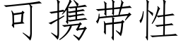 可攜帶性 (仿宋矢量字庫)