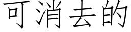 可消去的 (仿宋矢量字庫)