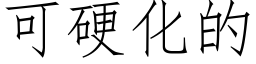 可硬化的 (仿宋矢量字庫)