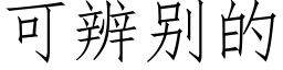 可辨别的 (仿宋矢量字庫)