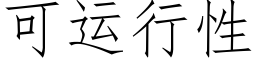 可運行性 (仿宋矢量字庫)