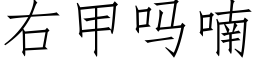 右甲嗎喃 (仿宋矢量字庫)