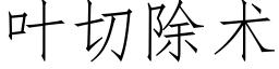 叶切除术 (仿宋矢量字库)