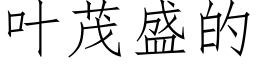 叶茂盛的 (仿宋矢量字库)