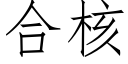 合核 (仿宋矢量字库)