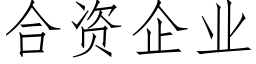 合資企業 (仿宋矢量字庫)