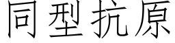 同型抗原 (仿宋矢量字庫)