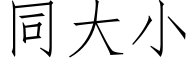 同大小 (仿宋矢量字庫)