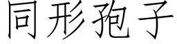 同形孢子 (仿宋矢量字庫)