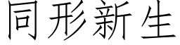 同形新生 (仿宋矢量字库)