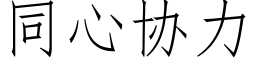 同心協力 (仿宋矢量字庫)