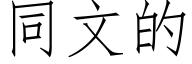 同文的 (仿宋矢量字库)