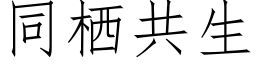 同栖共生 (仿宋矢量字库)