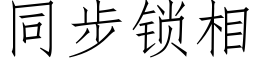 同步锁相 (仿宋矢量字库)