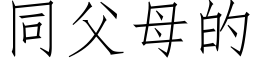 同父母的 (仿宋矢量字庫)