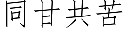 同甘共苦 (仿宋矢量字庫)