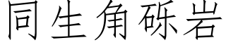 同生角礫岩 (仿宋矢量字庫)