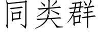 同类群 (仿宋矢量字库)