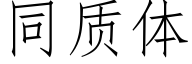 同質體 (仿宋矢量字庫)