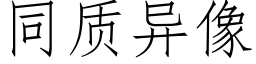 同質異像 (仿宋矢量字庫)