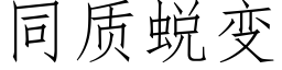 同質蛻變 (仿宋矢量字庫)