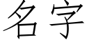 名字 (仿宋矢量字庫)