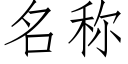 名稱 (仿宋矢量字庫)