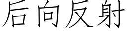 后向反射 (仿宋矢量字库)