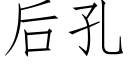 后孔 (仿宋矢量字库)