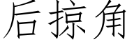 后掠角 (仿宋矢量字库)