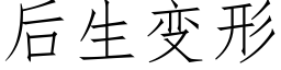 后生变形 (仿宋矢量字库)