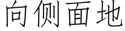 向側面地 (仿宋矢量字庫)