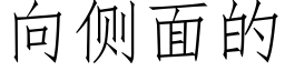 向側面的 (仿宋矢量字庫)