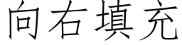 向右填充 (仿宋矢量字庫)