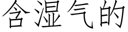 含湿气的 (仿宋矢量字库)