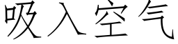 吸入空气 (仿宋矢量字库)