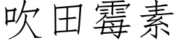 吹田霉素 (仿宋矢量字库)