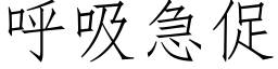 呼吸急促 (仿宋矢量字庫)