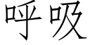 呼吸 (仿宋矢量字庫)