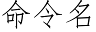 命令名 (仿宋矢量字庫)