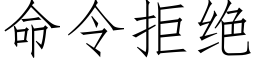 命令拒絕 (仿宋矢量字庫)