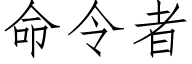 命令者 (仿宋矢量字库)