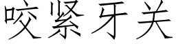 咬緊牙關 (仿宋矢量字庫)