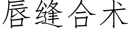 唇縫合術 (仿宋矢量字庫)