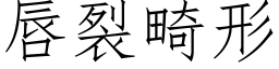 唇裂畸形 (仿宋矢量字庫)