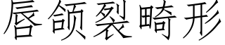 唇颌裂畸形 (仿宋矢量字庫)