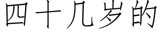 四十幾歲的 (仿宋矢量字庫)