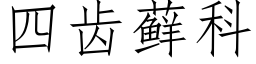 四齿藓科 (仿宋矢量字库)